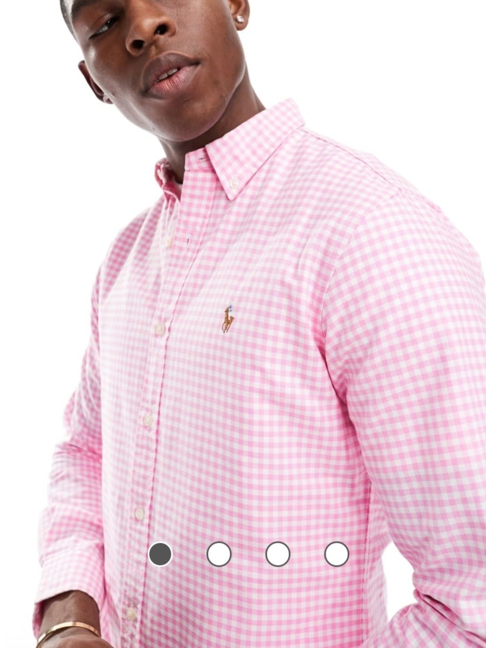 O Ralph Lauren Pink Gingham Button-Down Shirt XL